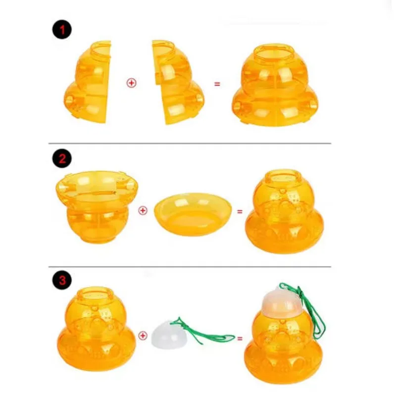 Gourd Wasp Trap Outdoor Portable Wasp Catcher Garden Porous Bee Catching Tool New Conditions for Beekeeping