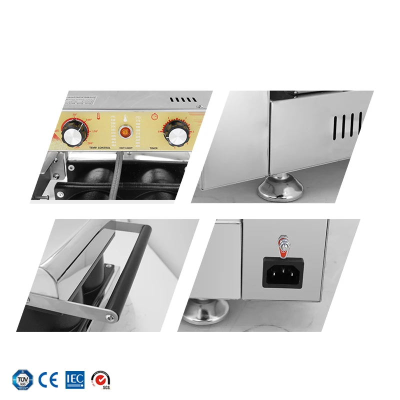 Equipo para hornear comercial, 4 Uds., máquina para hacer gofres en forma de pecho, máquina para hacer gofres y pechos para mujer y niña