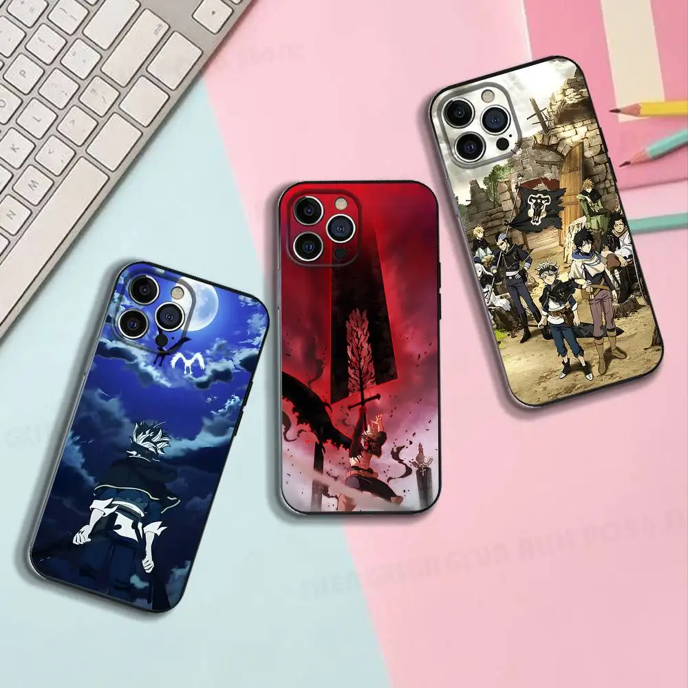 

Asta Y-Yuno B-Black Clover Silicone Phone Case For IPhone 17,16,15,14,13,12 X XS Plus Pro Max SE Shockproof Soft Cover