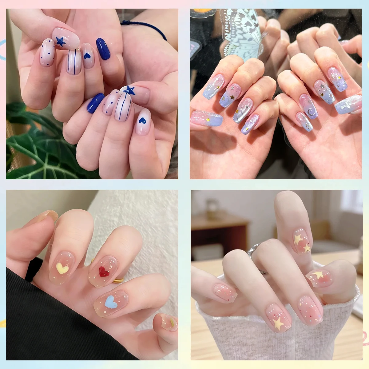 3/6/12 Arkuszy 3D Serca Gwiazd – Nail Art Valentine recenzja i cena