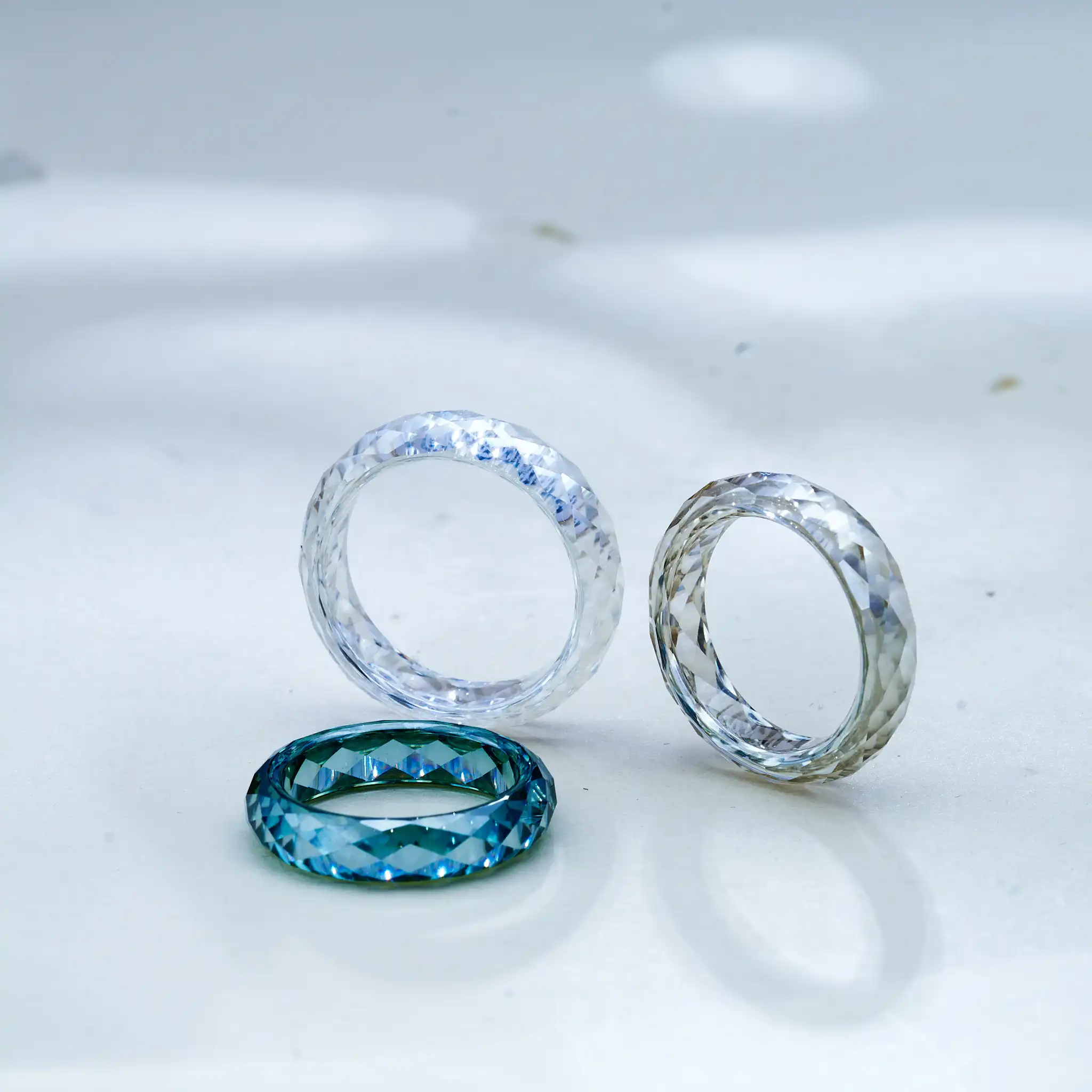 D‑Color VVS1 Multi‑Color Moissanite Band Ring Champagne Blue Green S925 Sterling Silver Pass Diamond Tester Hip‑Hop Couple Fine Jewelry Party Gift For Men Women view 6