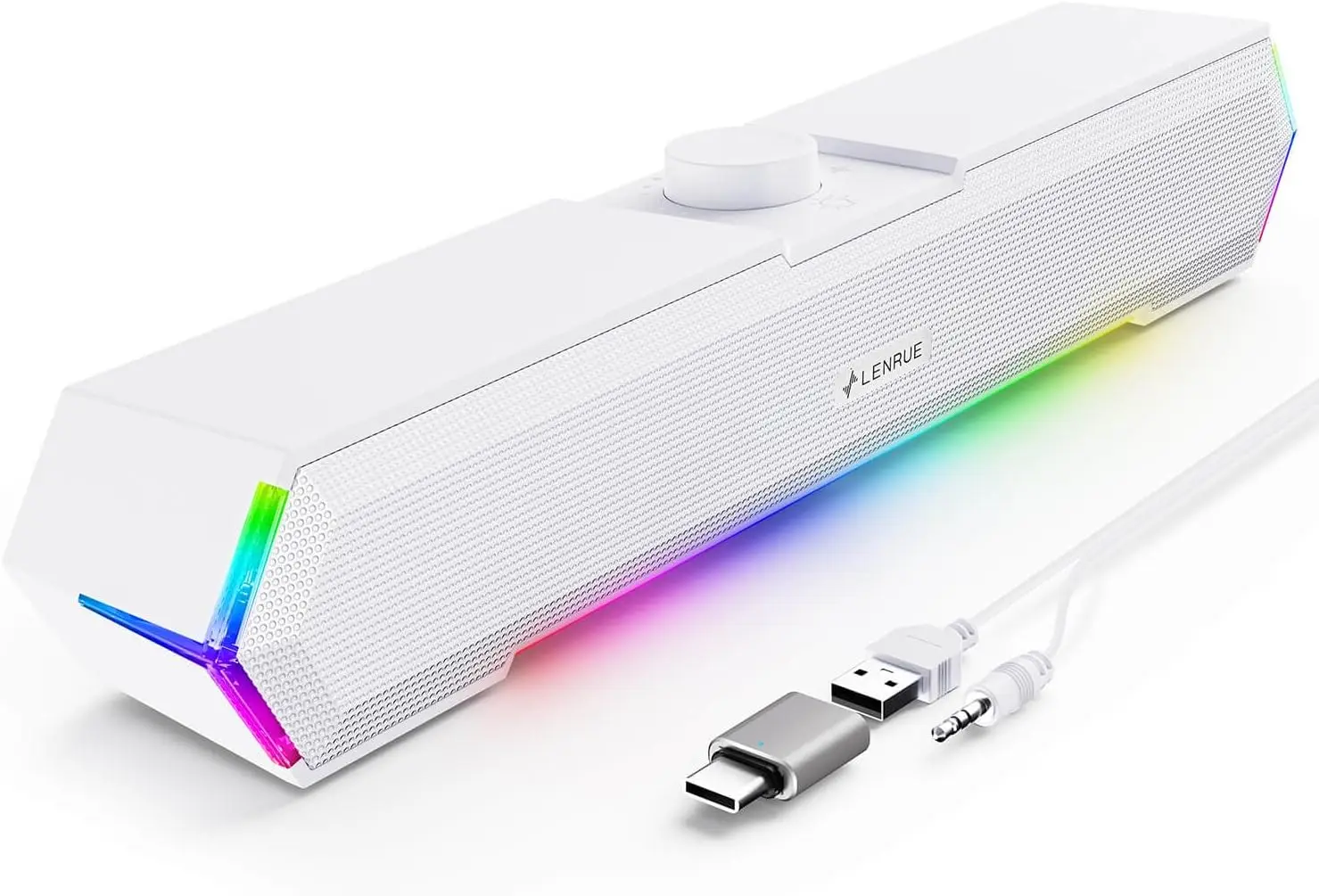 

Компьютерные колонки Touch Light с чистым звуком, питанием от USB, для настольных ПК, ноутбуков и мониторов, белые