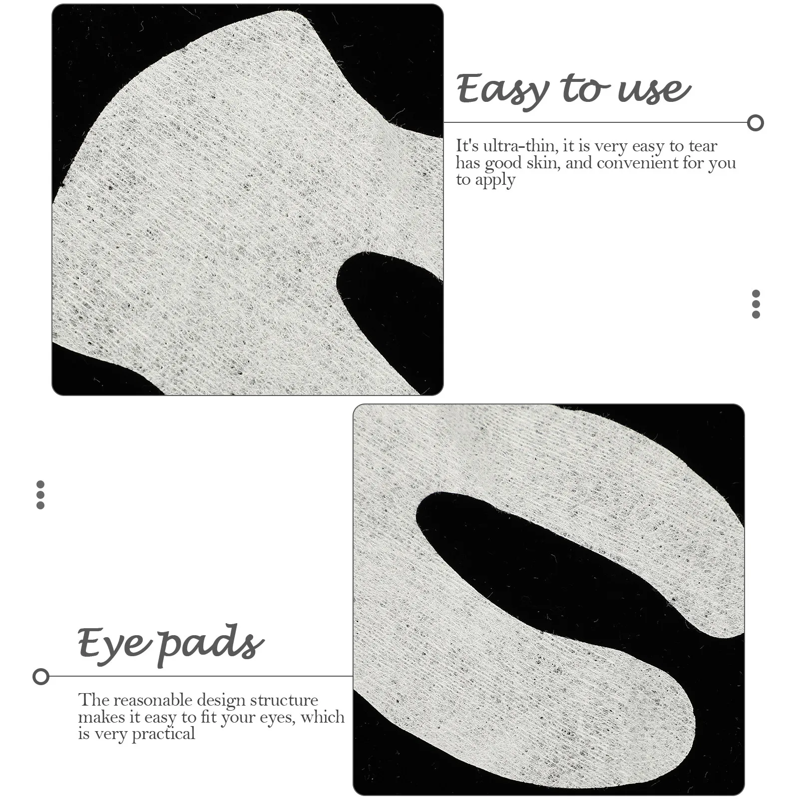 1000 Pcs Non Woven Eye Care Pad Eyemask Cotton Paper Eyelid Cleansing Pads White