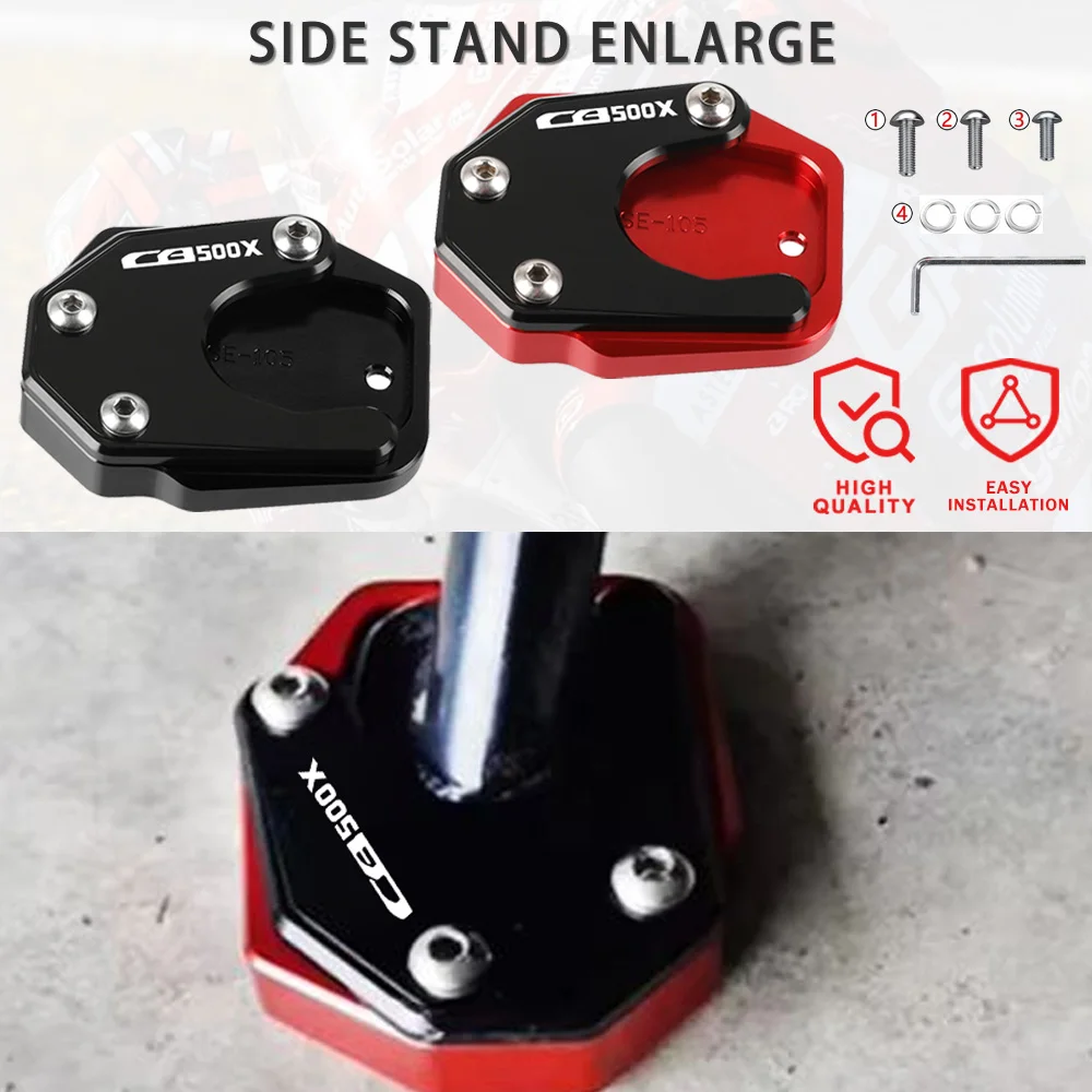 

Для Honda CB500X CB500 CB 500 X 2013 2014 2015 2016 2017 2018 2019 2020 2021 2022 2023 Мотоциклетная боковая подставка, увеличительная пластина, накладка
