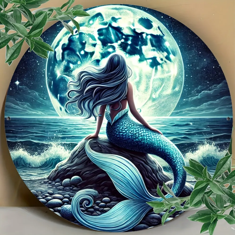 

Decorative Signs & Plaques1pc Vintage Sea Fairy Moon , Wall-Mounted Decor