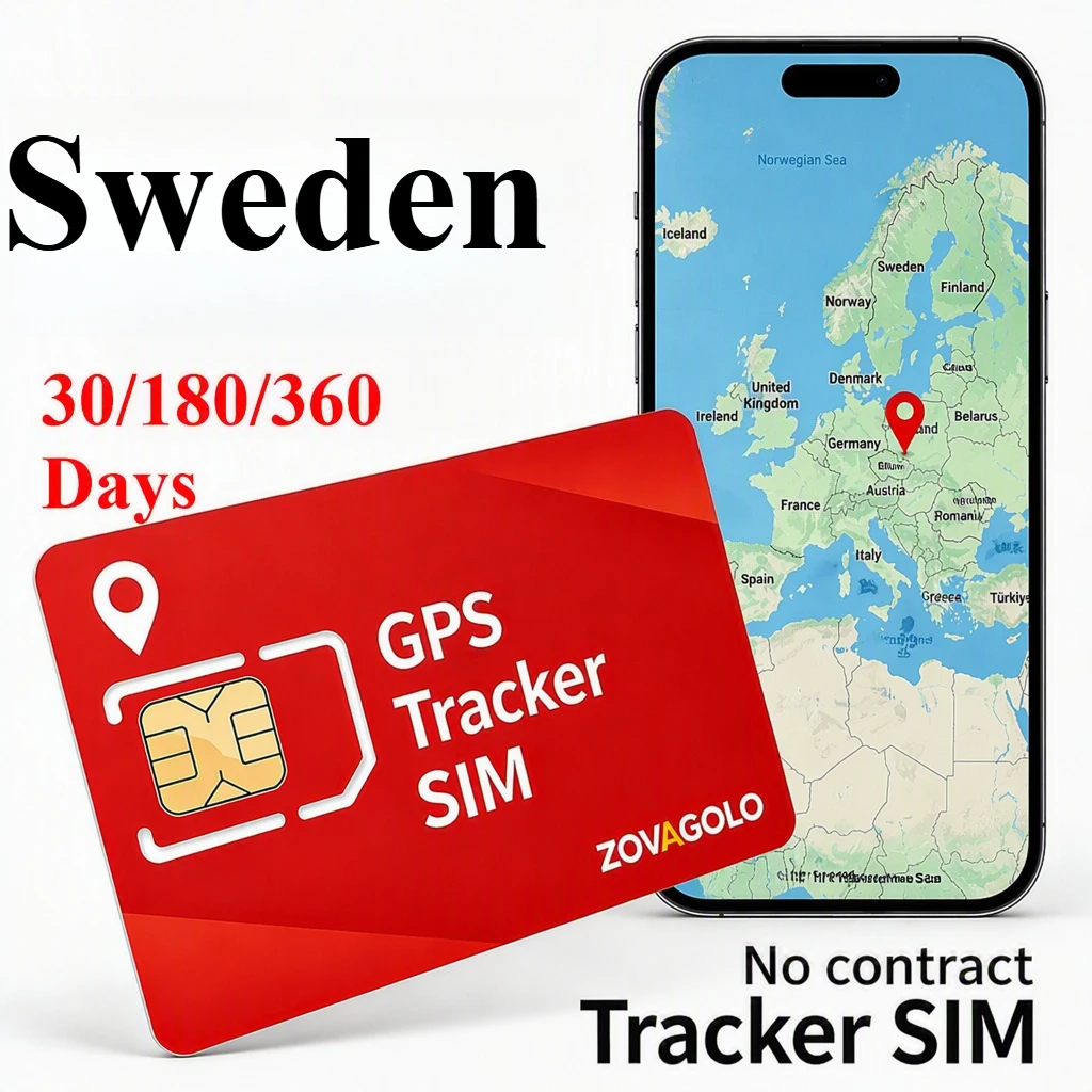 IoT Data SIM for Sweden GPS Locator, 30D30MB 180D180MB 360D360MB, No Binding, Winter Vehicle & Children Position Monitor