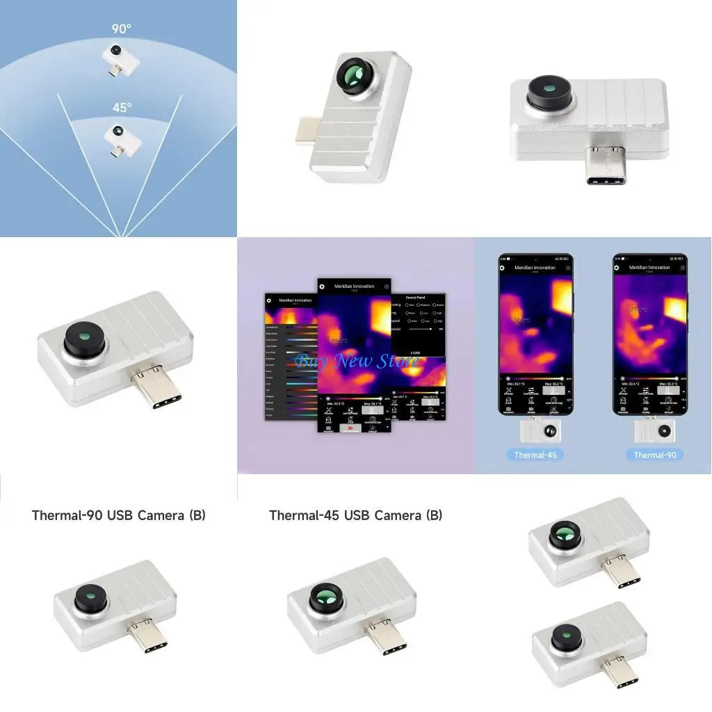 

20CE 45/90 Degree Thermal Camera for Phone 80x62 Type-C Port Camera USB Thermal Imaging Camera Aluminum Shell