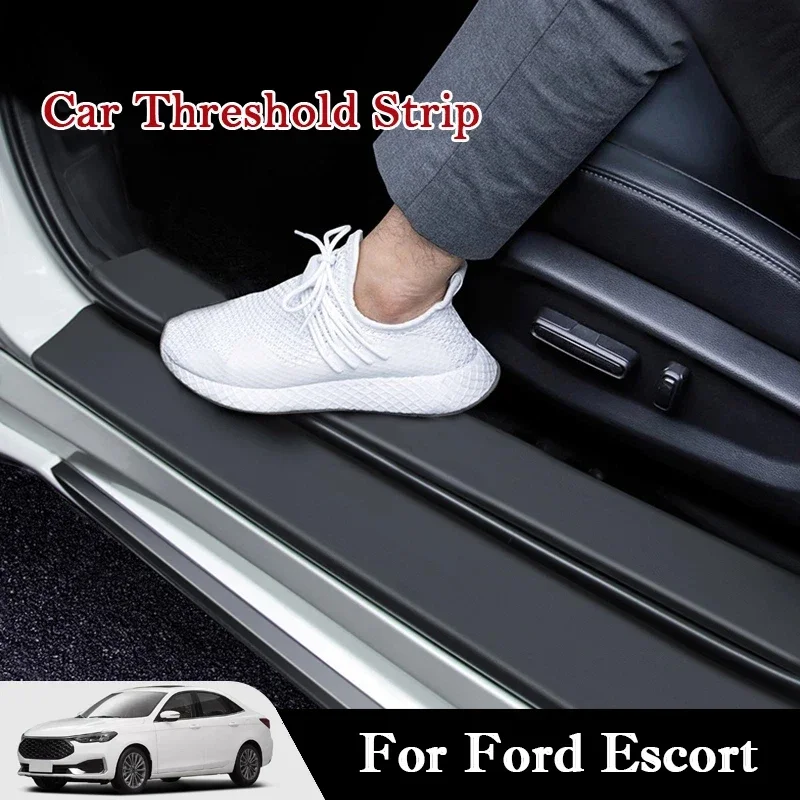 Pegatinas Protectoras para el Umbral de la Puerta del Automóvil Ford Escort 2015-2023, Pegatinas Interiores Resistentes a los Arañazos y a las Patadas