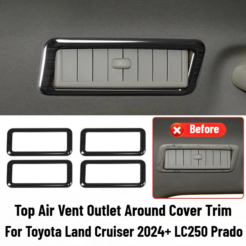 

Fit For Toyota 2024+ Land Cruiser Prado LC250 Top Air Outlet Vent Cover Frame Around Trim Decoration Parts