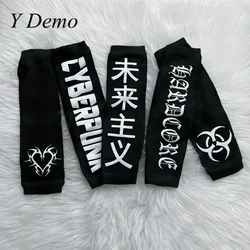 Y Demo Harajuku Letters Elastic Casual Gloves Rock Ninja Style Pattern Hand Accessory