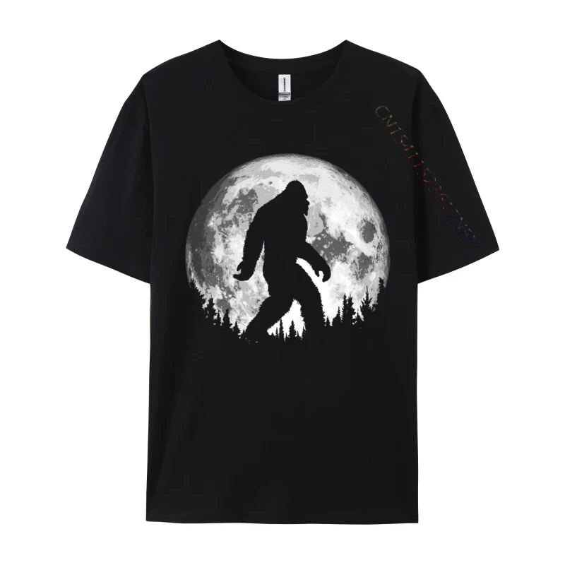 

Bigfoot Night Stroll Casual Tees Graphic Printing Pure Cotton Mens T Shirt Customized T-Shirt Free Shipping