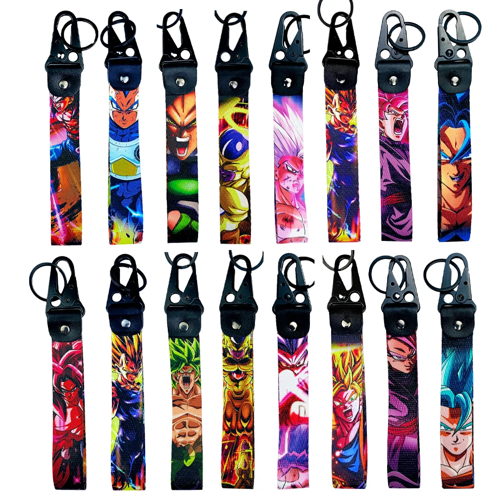 

Dragon Ball Anime Cool Figures Eagle Beak Keychain Short Lanyards Used Phone Rope Badge Holder USB Pendant Portable Key Lanyard