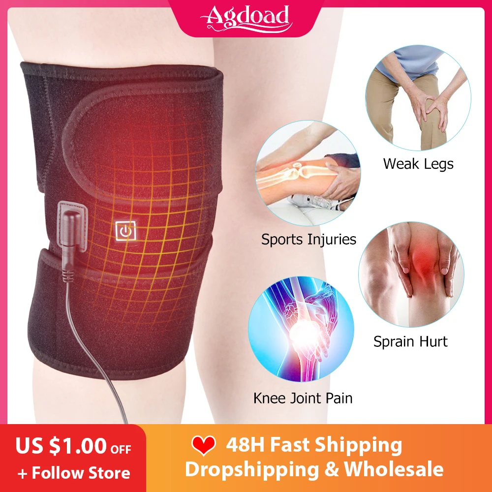 

Electric Heating Pads for Knee Fatigue Relief 3 Levels Temperature Heated Elbow Knee Pad Brace Warming Products Health Care