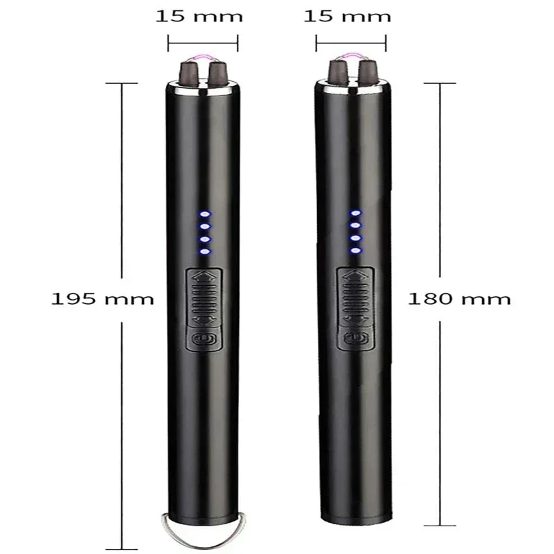 USB Rechargeable Electric Lighter with Safety Lock - Windproof and Flameless for Candle BBQ Camping - Kitchen Accessory High-end