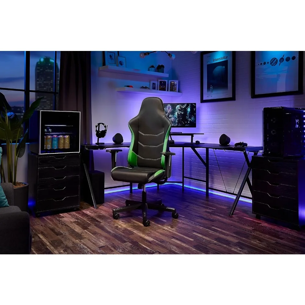 

Gaming Chair with Integrated Headrest, 135 Degree Recline, Angle Lock, Ergonomic PC Computer Chair