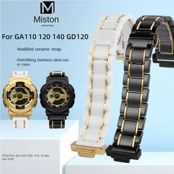 Ceramic Strap For Casio G-SHOCK GA-110 100 120 140 Strap Case GD/AX-110/100/120/140 5146 5081 Bracelet Modified Strap Bezel set