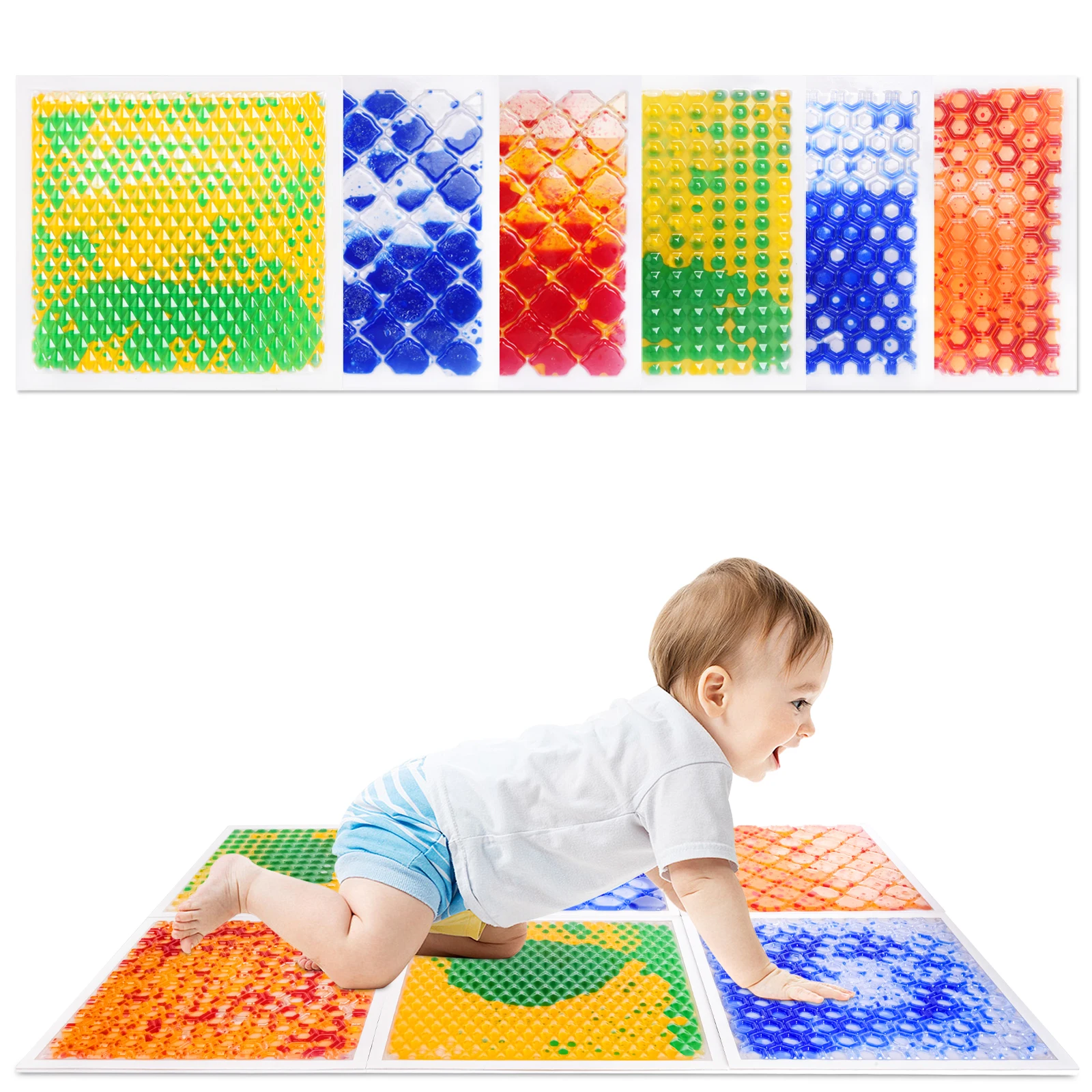 

Non-slip Iongking Sensory Tiles Home Play Area Sensory Tiles Baby Classroom Sensory Area Preschool Sensory Mat 6PCS