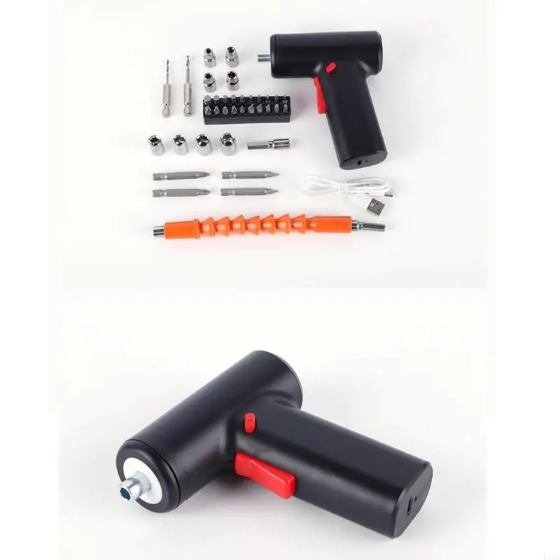 F19B Ergonomic Cordless Screwdriver Multiple Bit Fast Charging for Furniture Assembly
