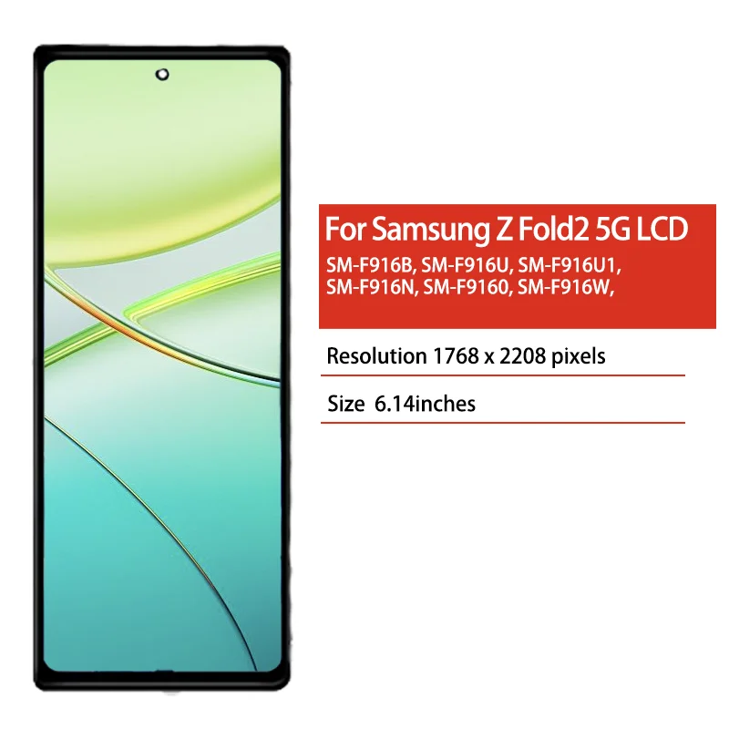 TFT For Samsung Z Fold2 F916B F916U F916N F9160 Screen For Samsung Z Fold 2 LCD Display Touch Screen Digitizer Assembly