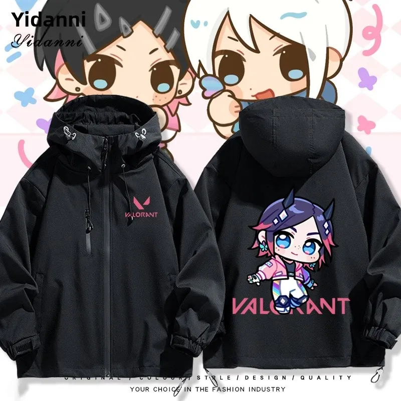 

Fearl Contract Cartoon Jaet Men's Outerwear Autumn Winter Thiened Polyester Fiber Casual Sle Zipper Closure Long Sve