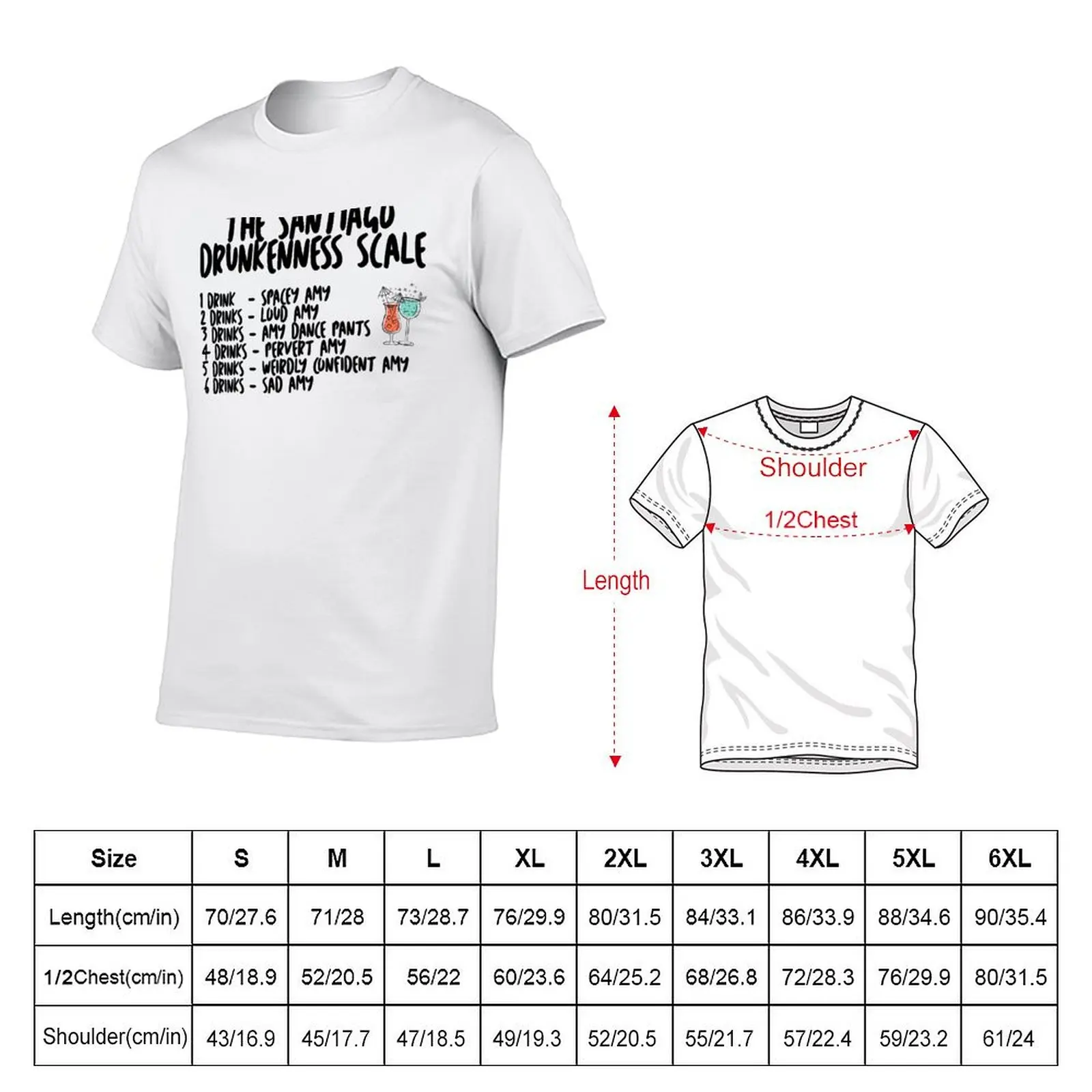 Amy Santiago Drunkenness Scale T-Shirt Moisture Wicking Quick Dry Tee