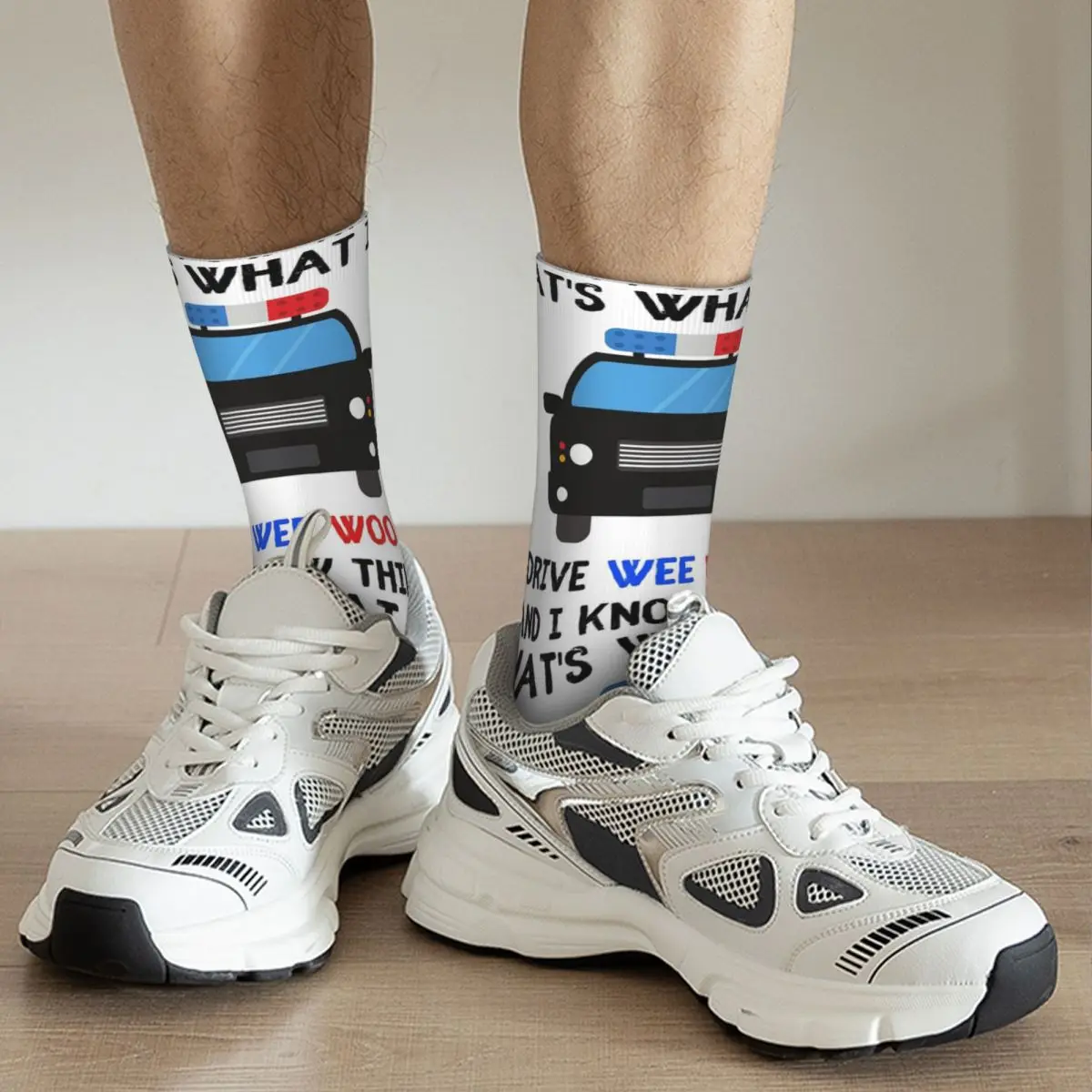 هذه ما أفعله، أنا أقيض سيارة وي وو وأنا أعرف الأشياء، جوارب الشرطة، جوارب هاراجوكو، جوارب طويلة، هدية للرجال والنساء
