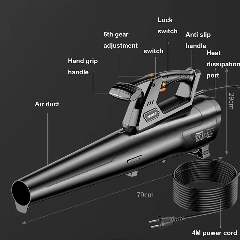 

Cordless Storm Blower, 6-Speed Adjustable with Large Air Outlet, Full Copper Motor for Industrial Dust & Snow Removal