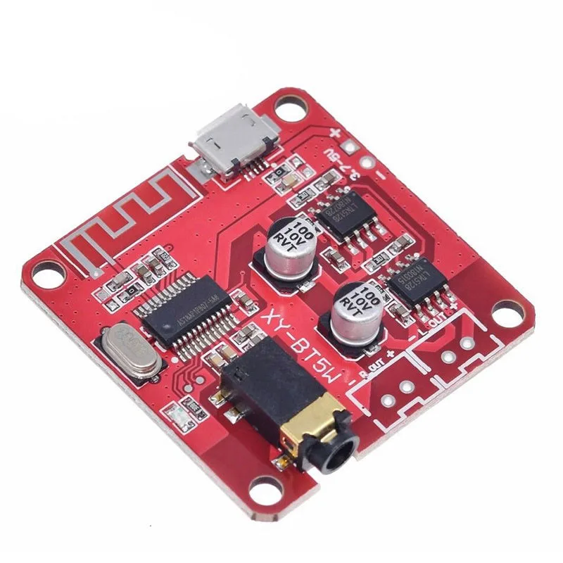 

1/2~20/50Pcs XY-BT5W Bluetooth Decoding Board MP3 Lossless Car Speaker Power Amplifier Refitting Bluetooth 4.2