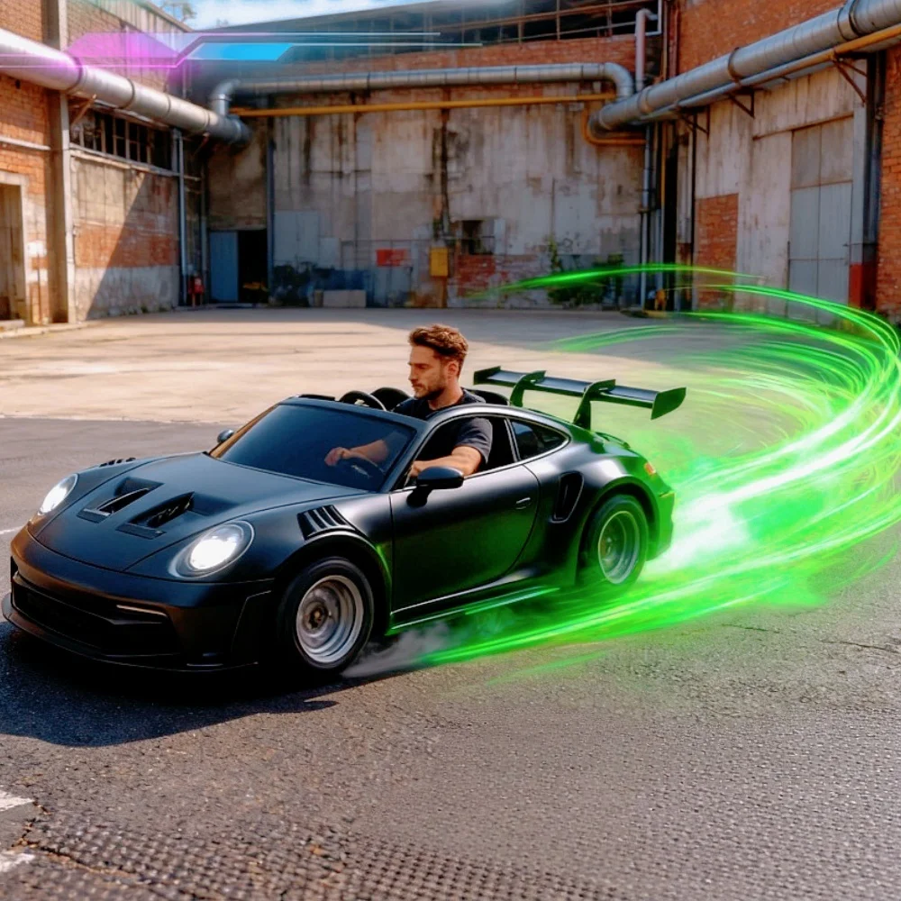 Permanent Magnet Synchronous Motor Drift Karts with LED Light Customizable for Adults Arena Racing Entertainment Ride