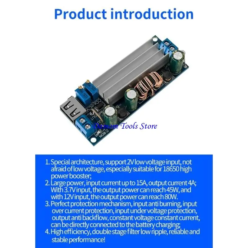57BE STEP UP محولات 2-24V إلى 3-30V 4A-80W وحدة الطاقة القابلة للتعديل مع USB