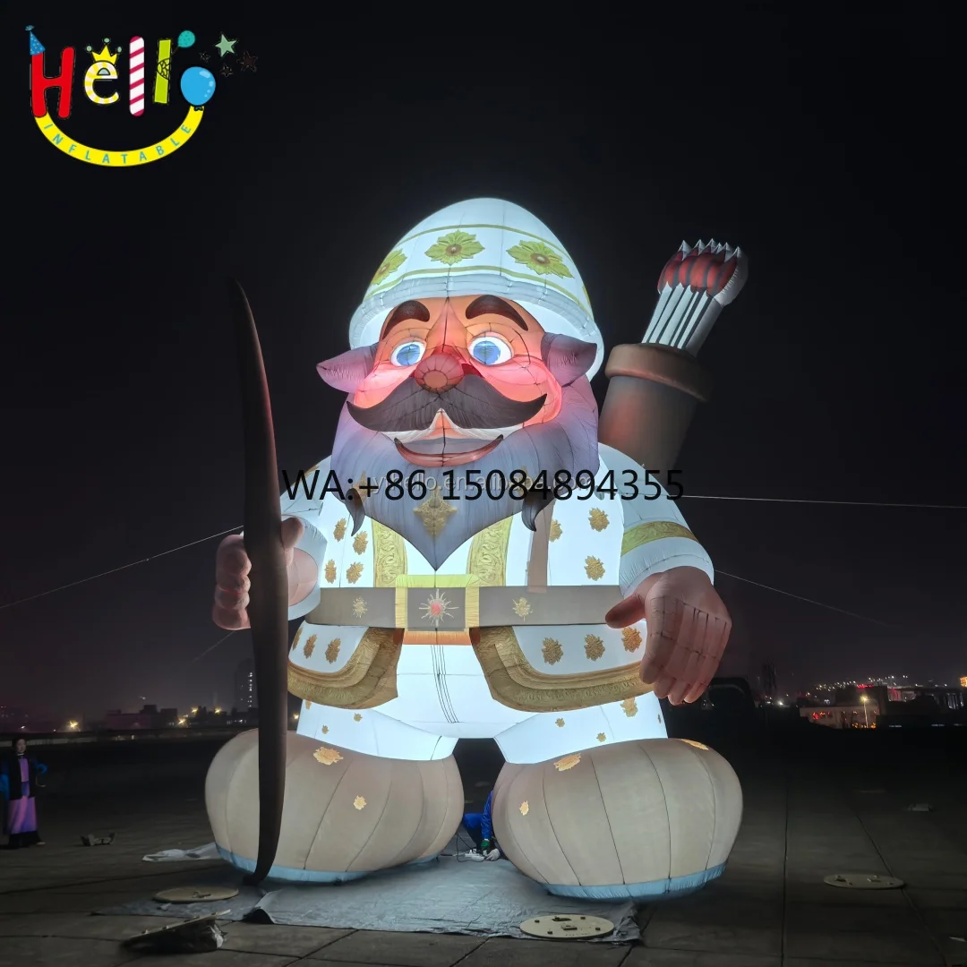 Outdoor Garden Inflatable Fire Elf Character Mascot Balloon Christmas Festival Party Prop Decorations