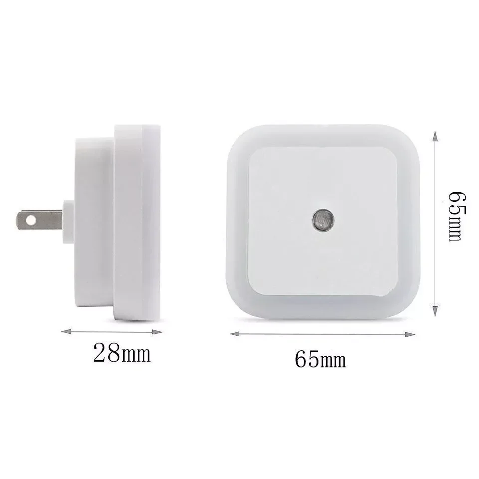 Square Light Controlled Induction Night Light Bedside Staircase Night Lighting Bedroom Lighting Plug-in Small Night Light Dad