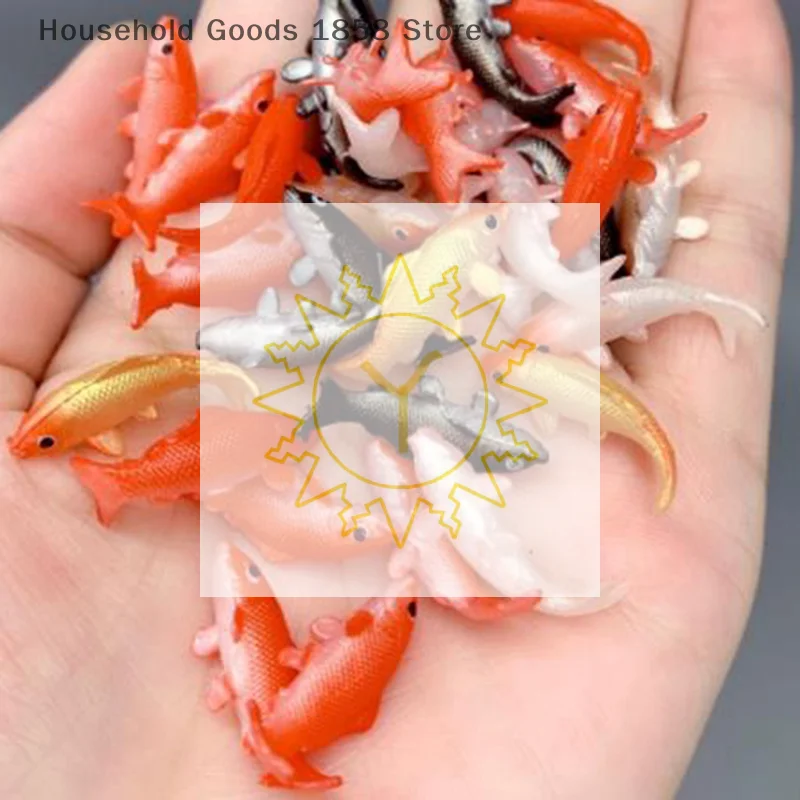 5pcs Dollhouse Miniature Model Fish Carp Simulation Animals For Kids Toys DIY Decorative Goldfish Figurines Home Decor Ornament
