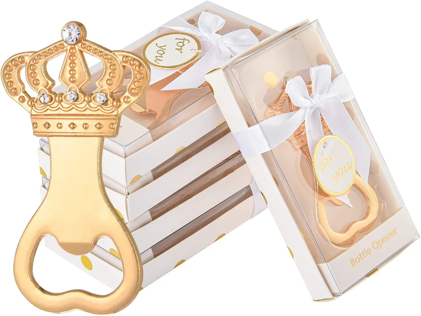 

White Box Crown Bottle Opener, Wedding Party Favors, Farewell Souvenirs, Baby Shower