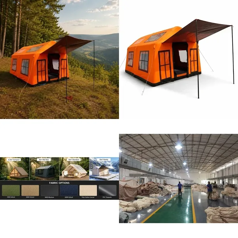 Heavy Duty 3x5m Inflatable Medical Emergency Tent Orange Flame Retardant Shelter for NGO Humanitarian Logistics Support