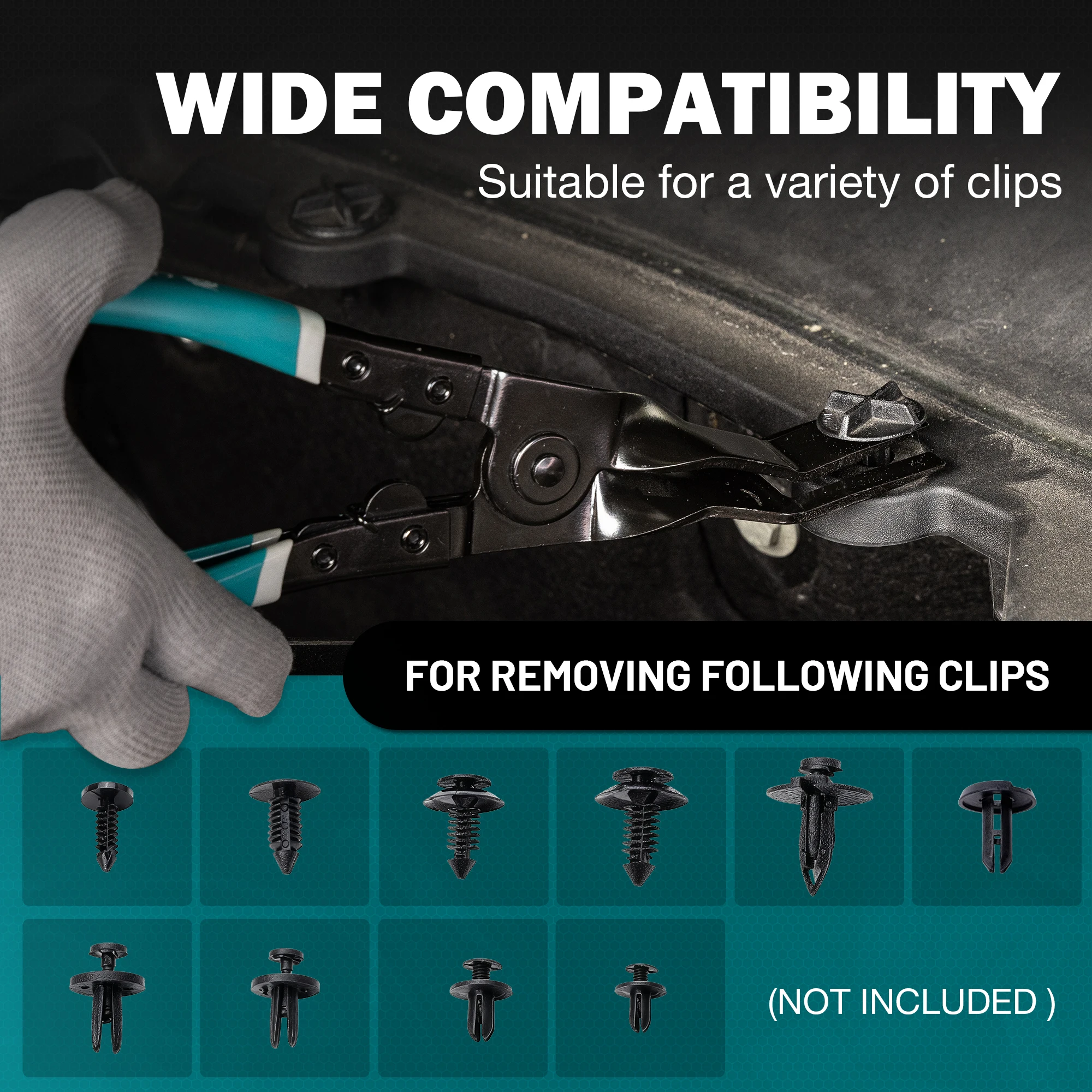 Libraton Auto Clip Pinze Strumento Pannello Clip Pinza Dispositivo di Rimozione di Fissaggio Automotive Auto Trim e Porta Pannello Rimozione Rivetto Strumento di Riparazione 1 pz