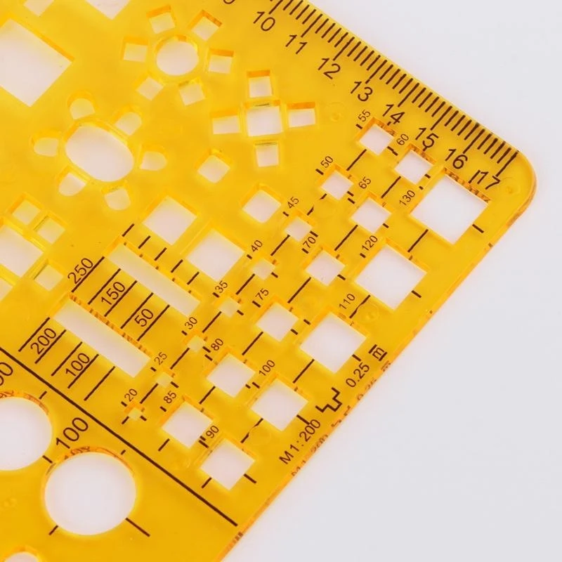 090F Профессиональный архитектурный шаблон линейки чертежей трафарета