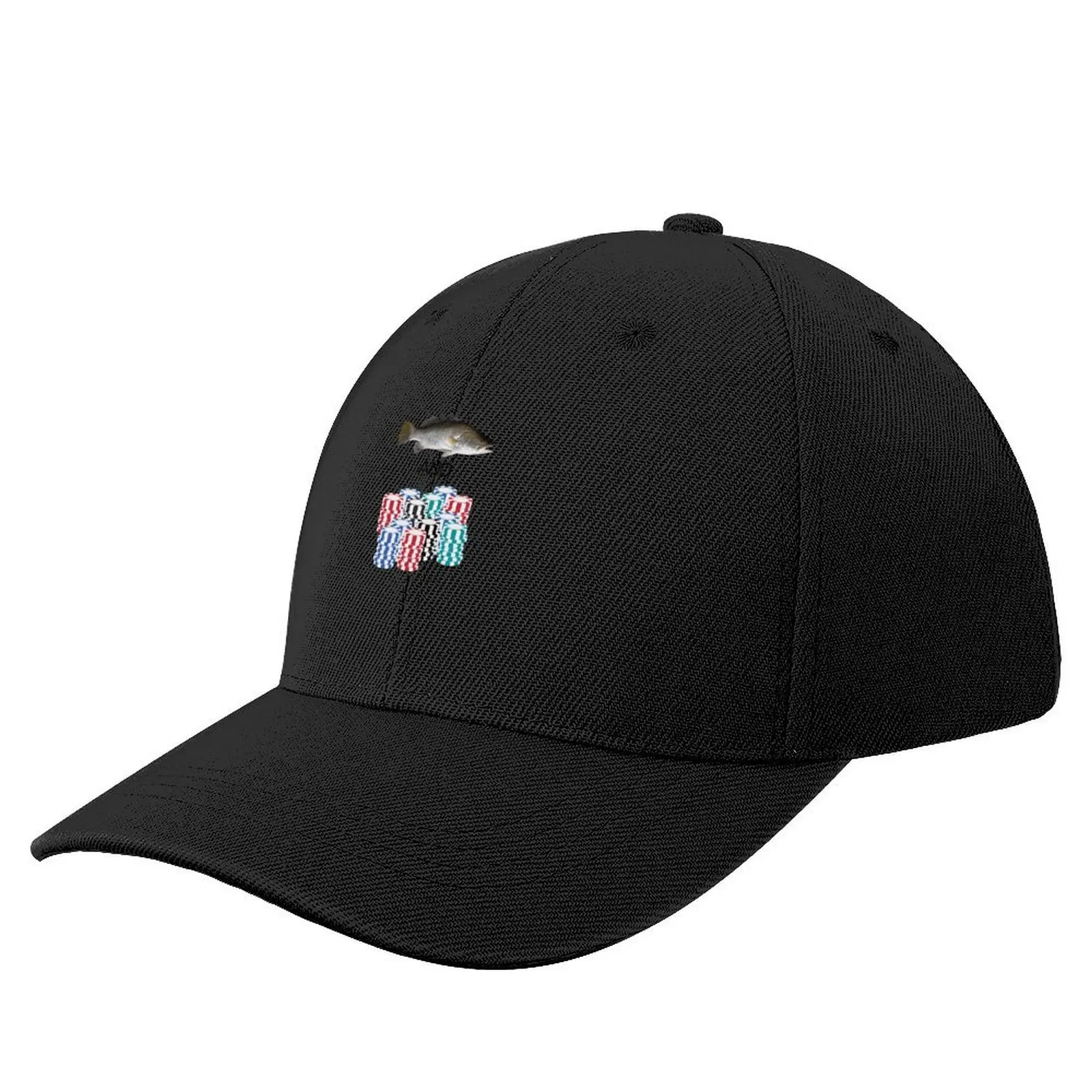 

Fish and Chips Poker Casino Design For Poker Pro Baseball Cap western Hat Sunscreen hard hat Trucker Hats For Men Women's
