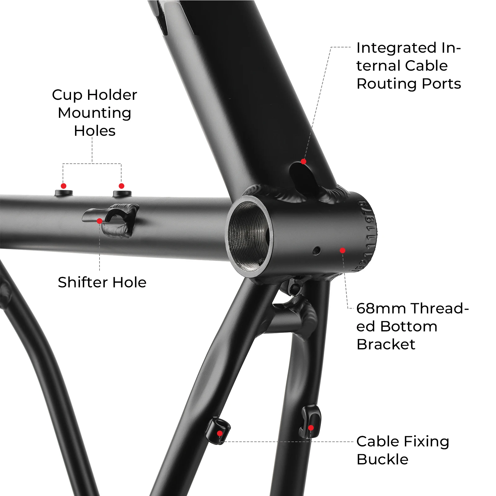 SPEEDONE 700C Road Bicycle Frame with Rigid Fork Set Ultralight Aluminum Alloy Internal Routing Gravel Bike Frame 142x12mm Frame