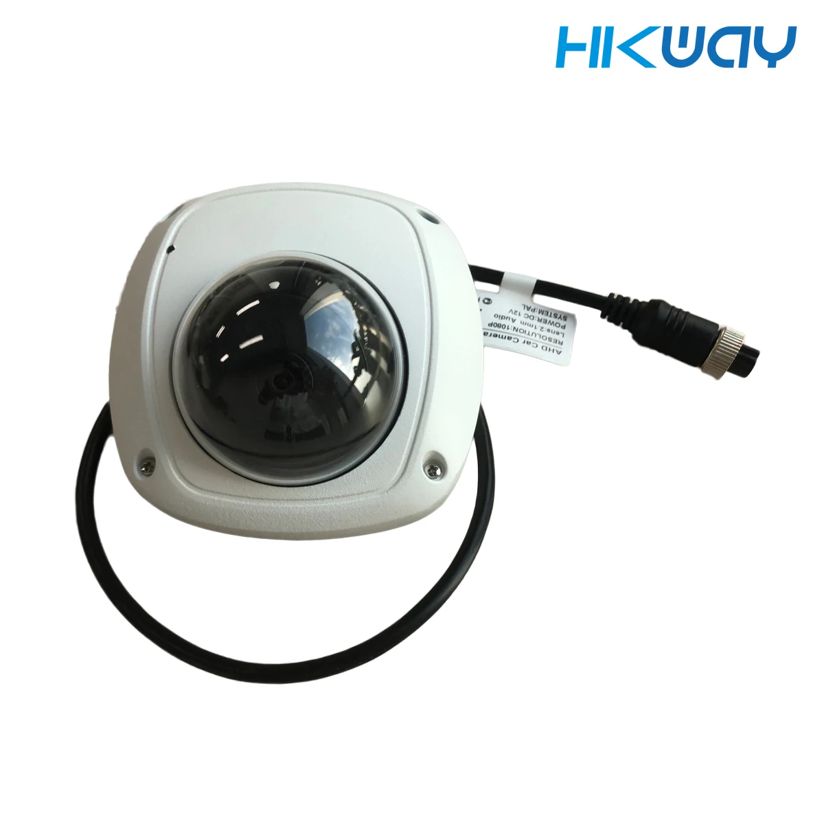 Hikway 1080P white dome camera with audio 2.1mm lens for cars trucks vehicles