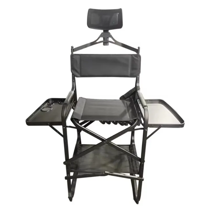 High Quality Metal Frame Artist Tall Folded Director Chair with Detachable Headrest