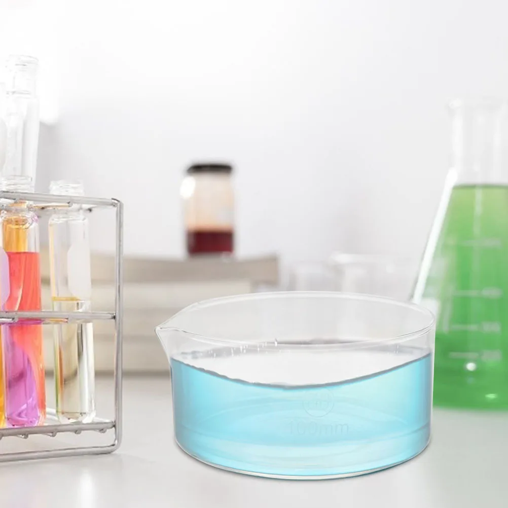 Glass Crystallizing Dish 200Ml Spouted Rim for Clean Pouring Laboratory Crystallization Test Purification Supplies