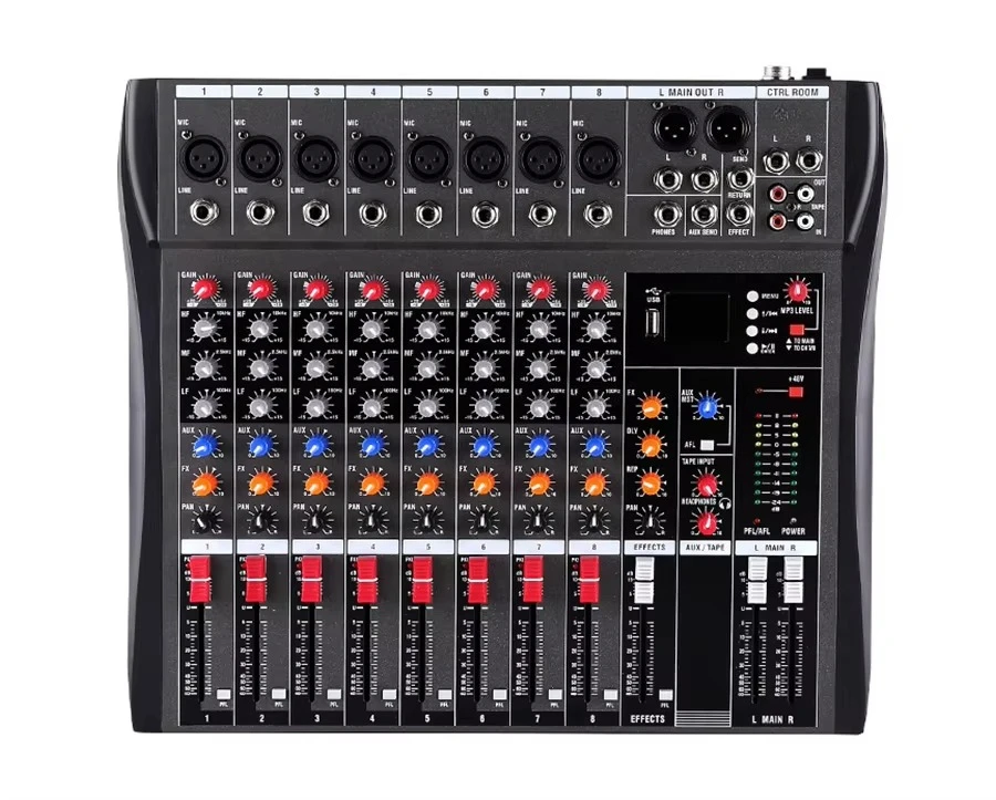 Professional Digital Audio Console Music Mixer with Reverberation for Sound Card Users Digital Audio Mixer