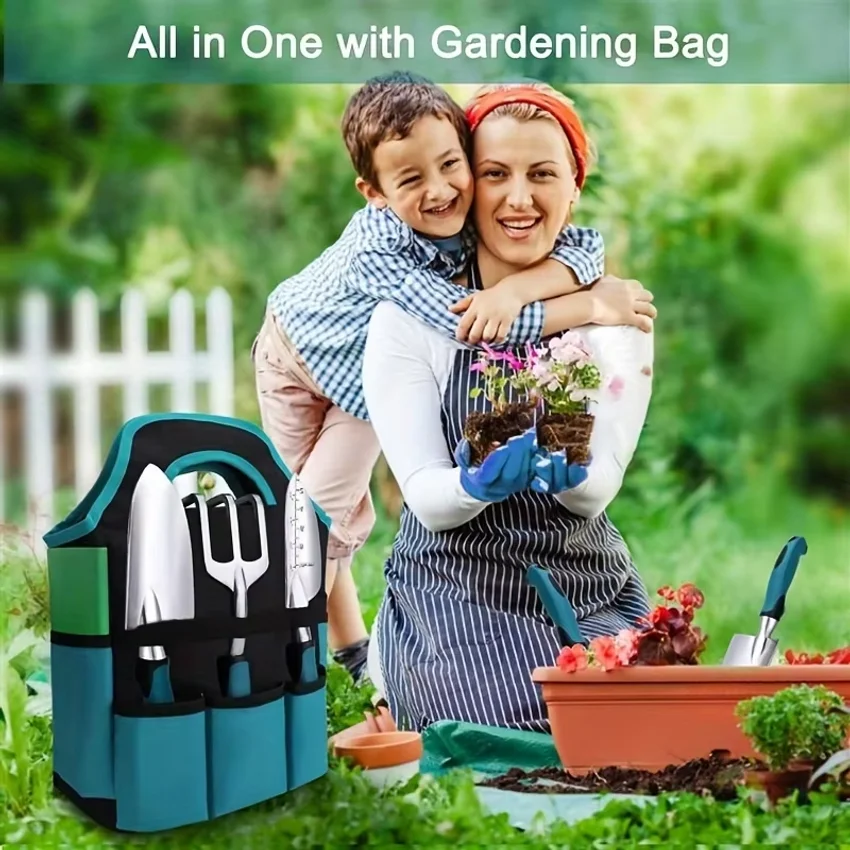 7‑Piece Durable Gardening Tool Set Rust‑Resistant Stainless Steel & Aluminum Alloy Hand Tools for Plant Care Outdoor Garden Yard