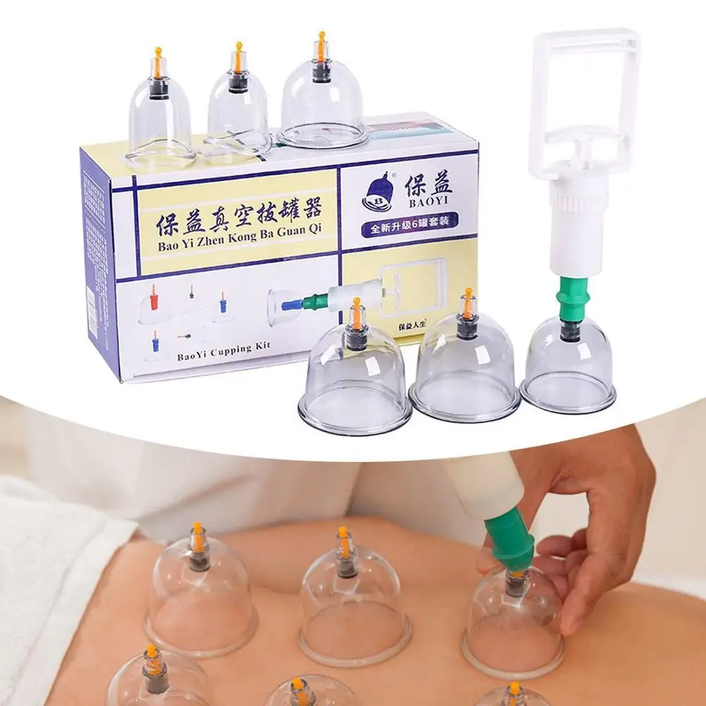 

1set Cupping Therapy Set Vacuum Cupping Set Suction Cups Massage Physiotherapy Jars Anti Cellulite For Body Massager
