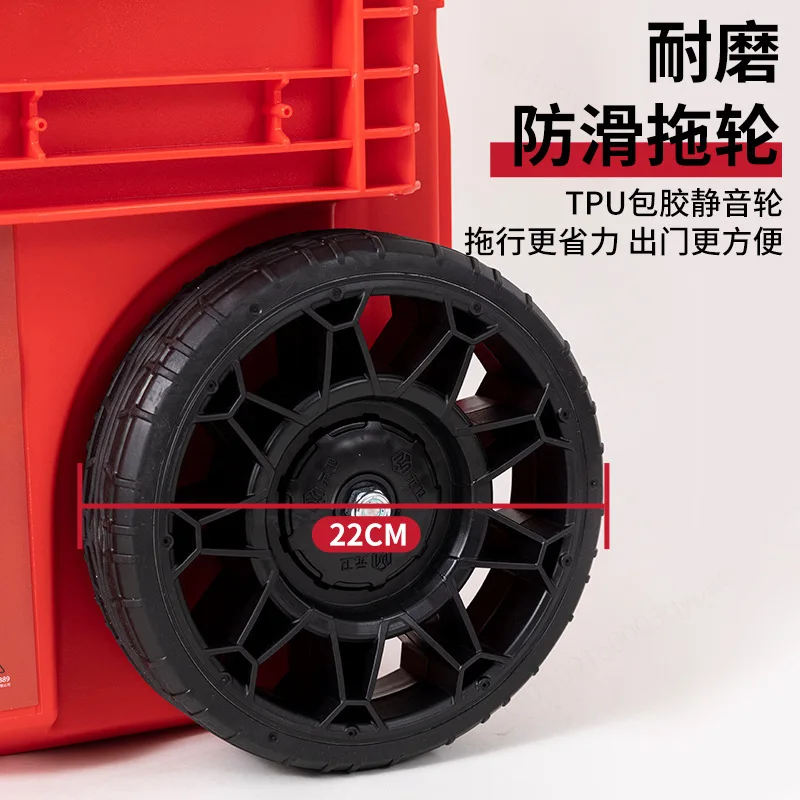 Stackable Rolling Tool Box Multi‑Layer Combination Trolley Tool Case With Wheels Portable Hardware Storage Organizer
