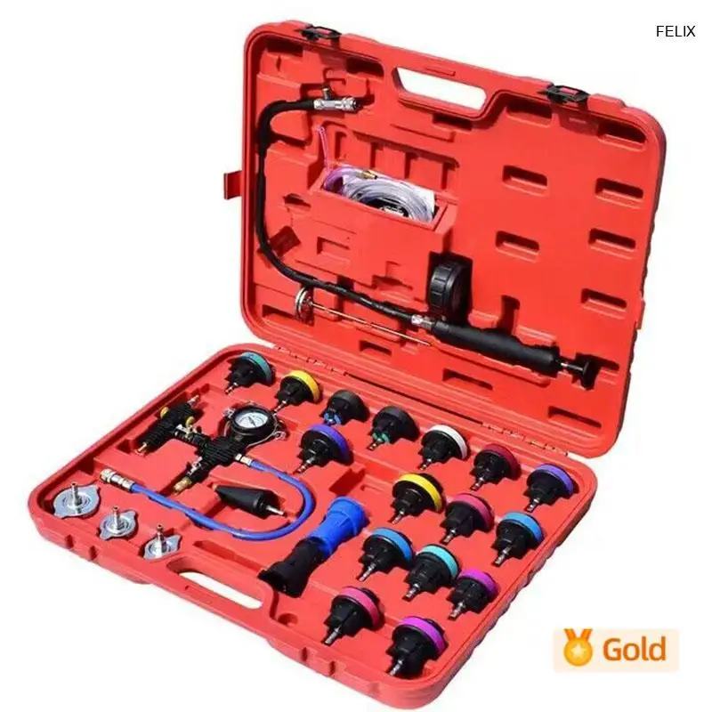 

28-Piece Universal Radiator Pressure Tester Vacuum Cooling System Test Detector Set