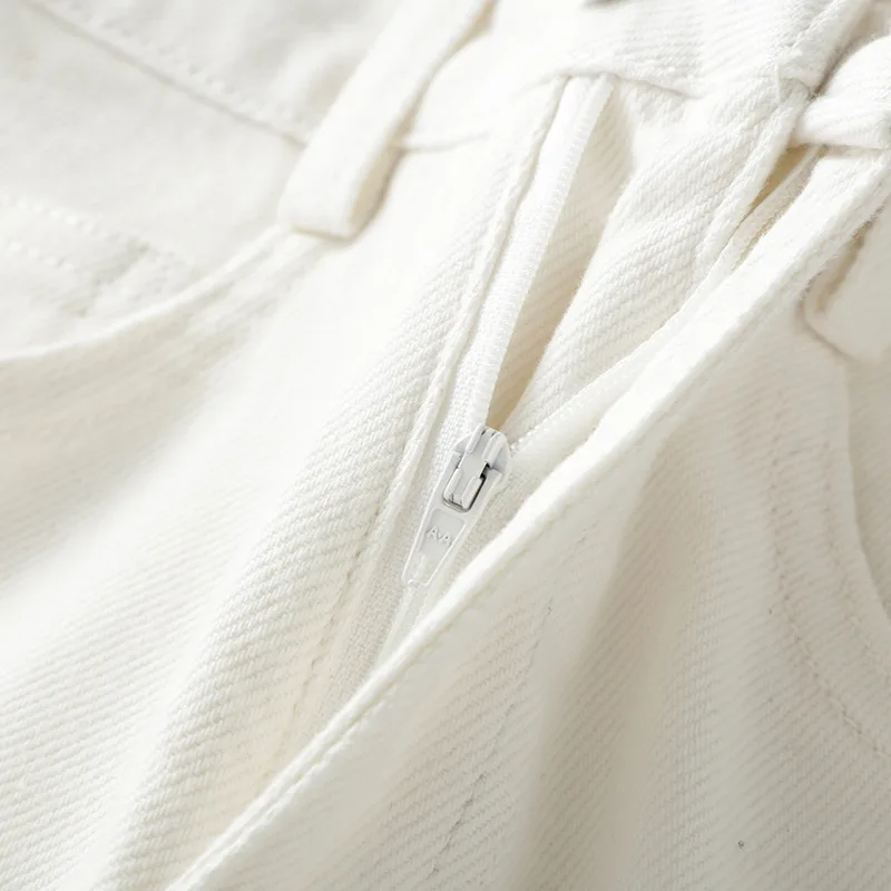 جينز أسود ورمادي واسع الساق للنساء، خريفي متعدد الاستخدامات فضفاض عالي الخصر للتخسيس نسخة ضيقة سروال مستقيم ثنيات