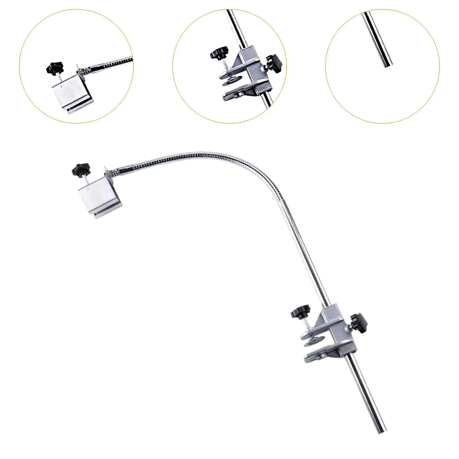 Dog Pet Grooming Table Hair Dryer Stand Holder Hands, Adjustable Flexible Third Arm Hose Tube Holder with Clamp view 5