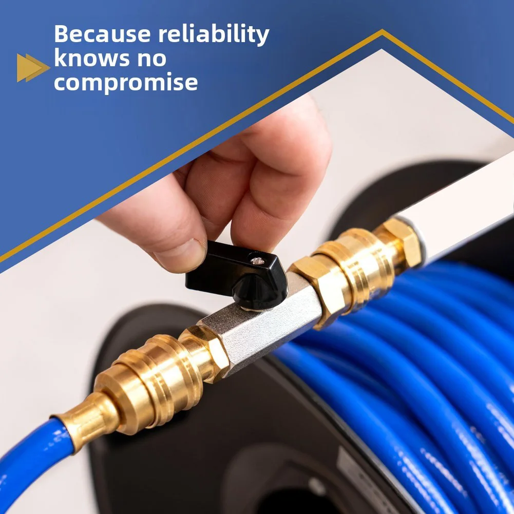 Quick Change Air Coupling Set Air Connector 1 4 Quick Coupling Air Hose Connector Metallic Sealing Surfaces Hand Installation